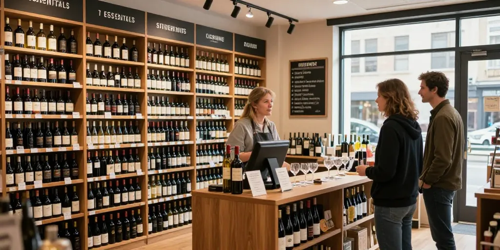 amenagement magasin caviste