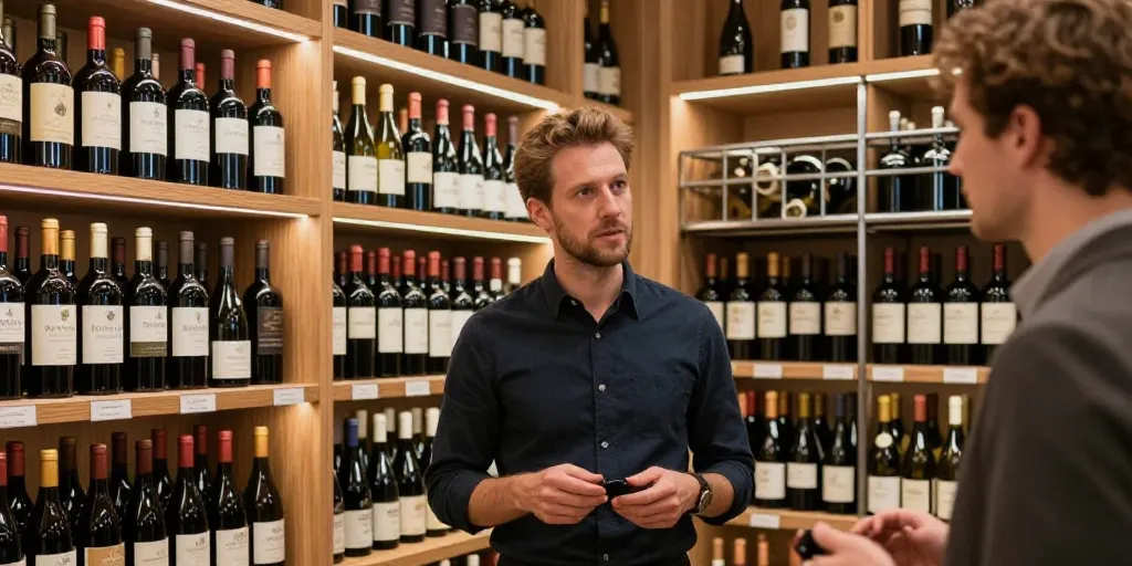 agencement magasin cave a vin